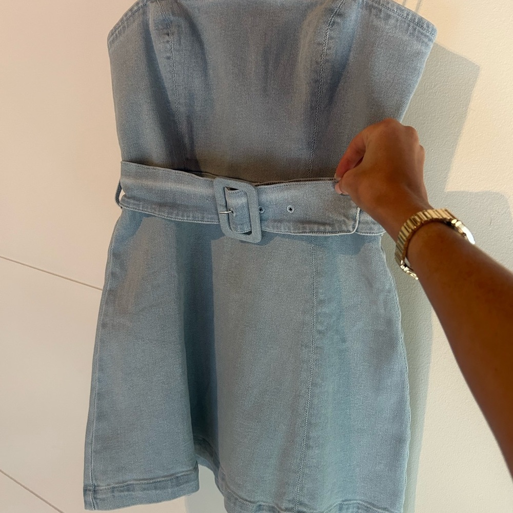 Denim Strapless Dress